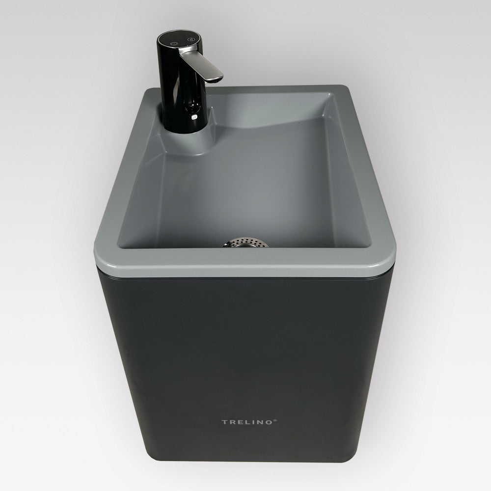 handpumpe waschbecken Trelino® Splash • Tragbares Waschbecken für Outdoor & Vanlife – MeineTrenntoilette