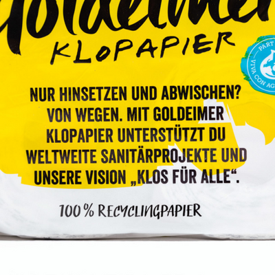 Goldeimer Klopapier 3-lagig aus Recycling-Papier